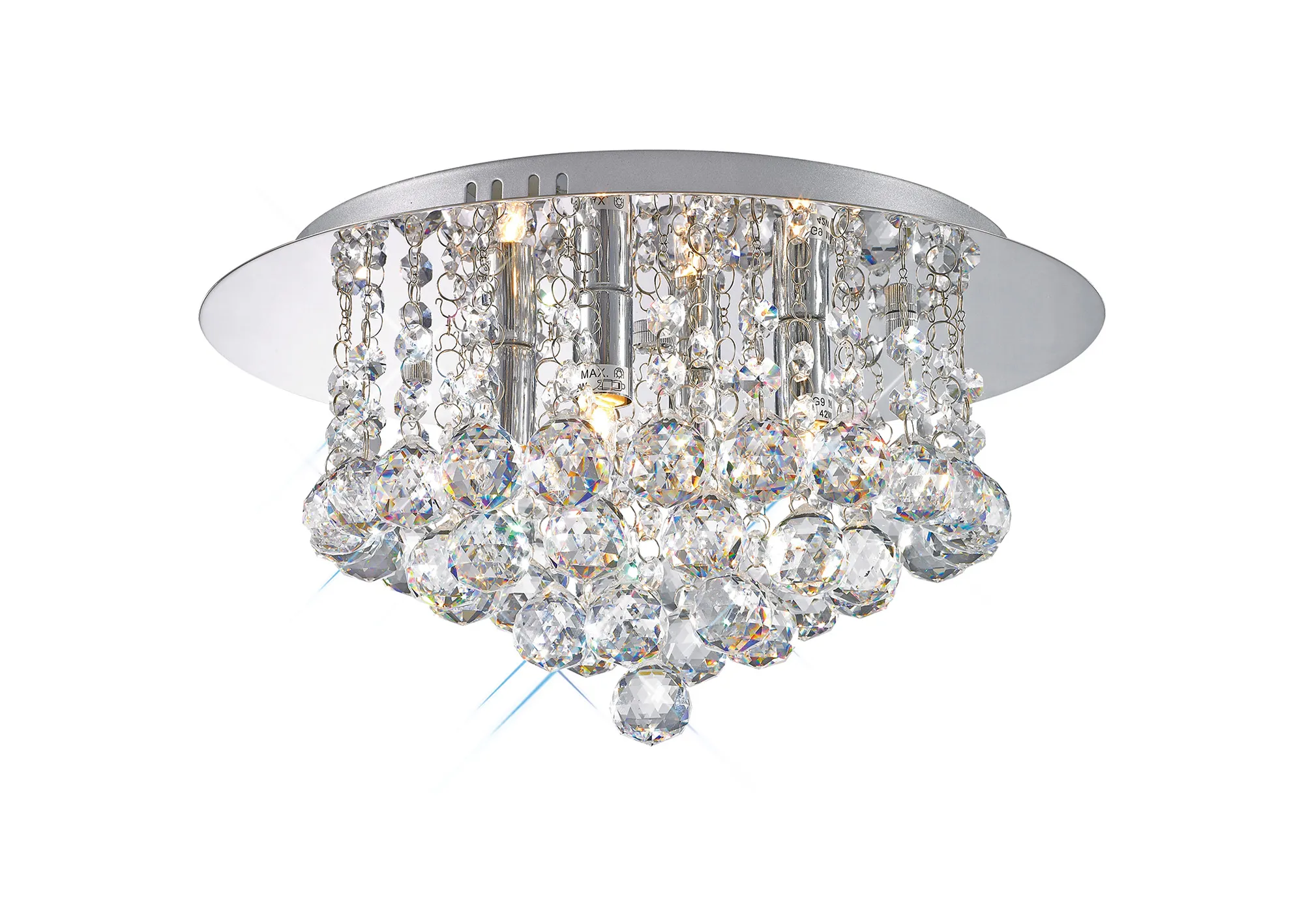 Dahlia Crystal Ceiling Lights Deco Flush Crystal Fittings